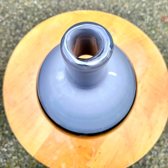 Gray Round Bulb Vase - Picture 3 of 3